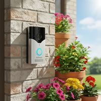 Sonnette de porte intelligente sans fil WiFi pour la maison, caméra vidéo HD 1440P avec détection PIR