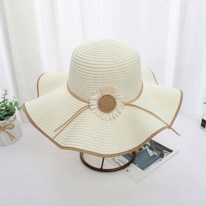Sombrero de Paja para Mujer, Protección Solar, Verano, Playa, Diseño de Girasol, Gorra de Viaje para Niñas - Product Image 5