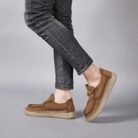 Chaussures décontractées d'été à lacets, confortables et souples, en cuir de vachette, semelle extérieure en caoutchouc amortissant, bout lumineux