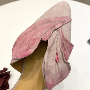 Chaussures plates en cuir suédé véritable pour femmes, motif floral, mocassins souples en peau d'agneau, vente en gros directe usine - Product Image 4