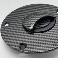 Tapa del Tanque de Combustible Delantero con Impresión Hidrográfica para Tres Orificios de Montaje con Tornillos, de Aluminio CNC sin Llave para Motocicleta
