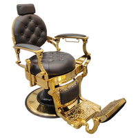 Fauteuil de Barbier Vintage pour Hommes, Chaises de Coiffure de Salon au Style Ancien, Idéal pour Salons