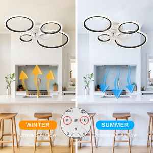 Ventilatore da Soffitto Moderno con Telecomando e Lampadario, Ventilatore da Soffitto a Risparmio Energetico - Product Image 4