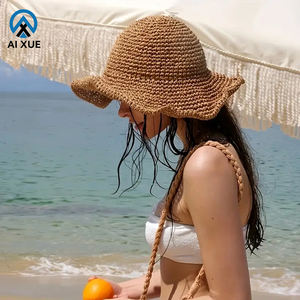 Chapeau seau d'été imperméable pour femmes imprimé caractère <span class=keywords><strong>large</strong></span> bord disquette chapeau <span class=keywords><strong>de</strong></span> paille dôme armure casquette d'ombre pour la plage <span class=keywords><strong>bain</strong></span> <span class=keywords><strong>de</strong></span> <span class=keywords><strong>soleil</strong></span> - Product Image 1