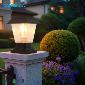 Outdoor IP65 Waterproof Modern Fence Pillar <strong>Lamp</strong> <strong>Post</strong> Lights Led Column Headlights <strong>Solar</strong> Gate Pillar Light for Garden Decoration - Product Image 1