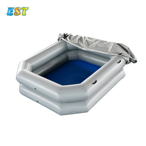 Piscina inflable de doble cubierta para exteriores, piscina <span class=keywords><strong>con</strong></span> cubierta para patio trasero, color gris, de verano, nuevo diseño - Product Image 4