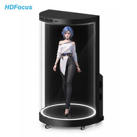 HDFocus HD-75F Chambre Holographique Semi-Circulaire 75 Pouces, Cabinet Holographique Circulaire 4K pour Publicité en Musée, Centre Commercial, Salle d'exposition