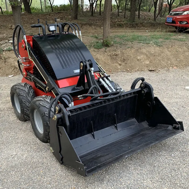 2023 Nieuwste!!! Kleine Skid Stuur Voorste Eindlader Emmer Mini Lader Skid Stuur Bevestiging Sneeuwblazer Skidsteer Gebruikte Laders