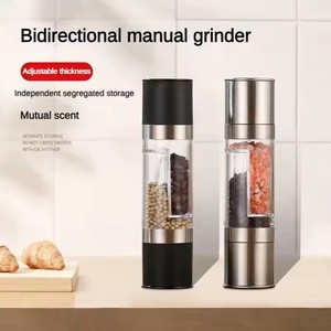 Molinillo de Sal y Pimienta 2 en 1, Manual, de Acero Inoxidable, con Mecanismo de Cerámica Ajustable, Utensilio de Cocina - Product Image 5