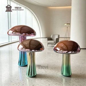Sculpture moderne abstraite en acier inoxydable plaqué or, art métallique, décoration de hall d'hôtel, jardin, sur mesure OEM - Product Image 4