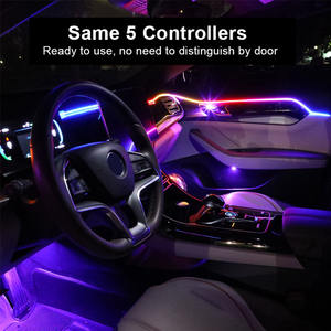 공장 맞춤 제작 간편 설치 심포니 유니버설 차량용 RGBIC LED 앰비언트 스트립 조명 키트 - Product Image 4