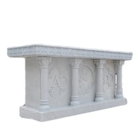 Table d'autel d'église en marbre personnalisée, Design sculpté à la main