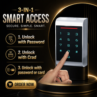 Control de acceso táctil a prueba de agua, control de acceso con tarjeta de identificación IC, cerradura electrónica todo en uno, máquina táctil, oferta especial, lector de tarjetas con contraseña