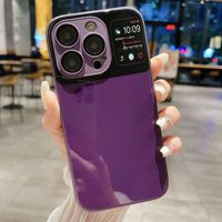 Convient pour iPhone 14 pro max étui de téléphone mobile grande fenêtre 13 étui de protection intégré en verre liquide 11