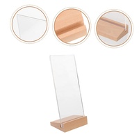 Support de menu polyvalent en acrylique et bois pour restaurants – Présentoir de table facile à nettoyer pour menus et publicités