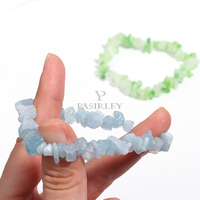 Bracelet élastique en pierre naturelle concassée de style ethnique irrégulier en quartz rose naturel en gros