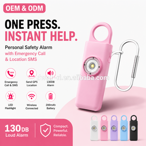 Alarme personnelle intelligente d'urgence 130 dB avec son arc-en-ciel, porte-clés, autodéfense pour femmes, enfants et personnes âgées - Product Image 1