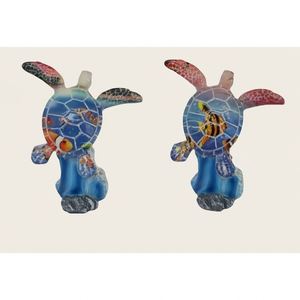 Custom Shape Resin Sea Turtle Sculpture for Home Decor Tropical Beach Tourist Gifts Epoxy Resin <b>Crafts</b> Ornament for Home - Product Image 2