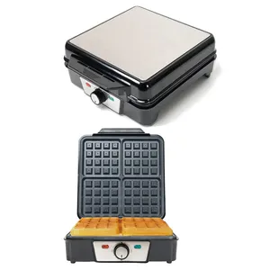 Hot Sell Fast Delivery Low Price Detachable Plate 4 Slice Commercial Waffle cone Sandwich cake Maker machine