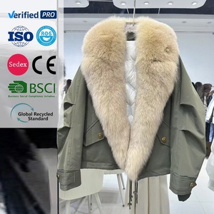 Nuovi Parka Invernali da <span class=keywords><strong>Donna</strong></span> alla Moda, Elegante Cappotto <span class=keywords><strong>con</strong></span> <span class=keywords><strong>Pelliccia</strong></span> di Volpe, Giacca Calda Imbottita - Product Image 3