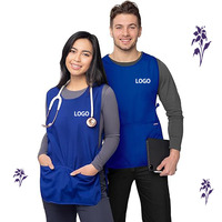Tablier personnalisé imperméable unisexe, double face élastique, avec poche, pour barbier et coiffeur