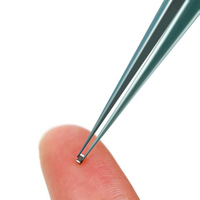 Pince à épiler de précision 2UUL en alliage de titane WYLIE verte à pointe dentée, en acier anticorrosion pour micro-câblage de carte mère