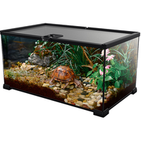 Terrarium écologique en verre entièrement transparent de 20 cm, durable et respectueux de l'environnement, pour reptiles et amphibiens, cage décorative pour animaux de compagnie
