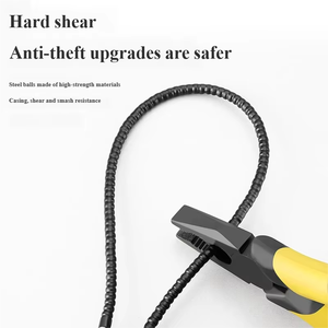 Cadenas en câble d'acier recouvert de PVC pour armoires, fenêtres, vélos, meubles, gymnases et ateliers avec 3 clés métalliques - Product Image 5