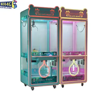 주문 인형 판매 강요 투명한 아케이드 게임 동전에 의하여 운영하는 현상 기중기 장비 장난감 소형 클로 기계