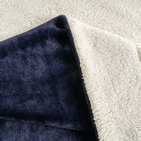 Échantillon gratuit en flanelle de taille reine 220gsm Sherpa 260gsm, couverture réversible en peluche, couverture polaire en flanelle Sherpa pour l'hiver