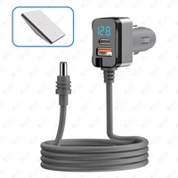 Adaptateur allume-cigare 12V pour voiture avec voltmètre numérique USB-A et USB-C double port, prix usine, pour caméra embarquée et GPS