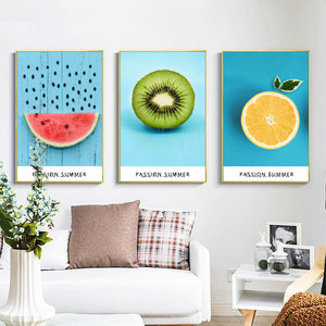 Pintura <span class=keywords><strong>de</strong></span> fruta, sandía, naranja, lienzo, arte moderno impreso, arte <span class=keywords><strong>de</strong></span> pared en venta - Product Image 3
