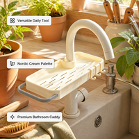 Support de rangement nutritif pour robinet de salle de bain, organisateur d'évier de cuisine pour savon et éponge