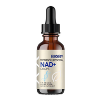 Bioby 500mg, Gotas Liposomales de NAD+ para Mujeres, Marca Privada OEM, Antienvejecimiento, Regeneración Celular, Apoyo al Metabolismo Energético, 60ml