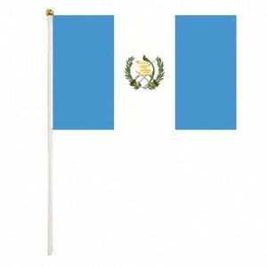Factory Wholesale Digital Printing Custom Event Festival Polyester Guatemala Country Hand Held Waving <b>Flag</b> - Product Image 1