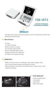 YSENMED - Escáner de Ultrasonido Veterinario Portátil <span class=keywords><strong>2D</strong></span>, <span class=keywords><strong>Precio</strong></span> de Escáner de Ultrasonido para Hospitales Veterinarios, Escáner de Ultrasonido para Animales - Product Image 2