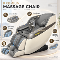 Fauteuil de massage électrique 4D ultra-silencieux à gravité zéro avec rail SL et musique IA pour la maison intelligente, la chambre et le bien-être, soulagement de la tension
