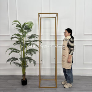 Support à fleurs en métal doré pour centre de table, support à fleurs de haute qualité pour la décoration d'événements, présentoir floral pour fête - Product Image 5