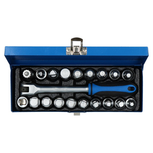 Jeu <span class=keywords><strong>de</strong></span> 20 clés à douille pour bouchon <span class=keywords><strong>de</strong></span> <span class=keywords><strong>vidange</strong></span> d'huile avec embouts hexagonaux, carrés, triangulaires, Torx et cannelés pour clé dynamométrique <span class=keywords><strong>de</strong></span> 3/8 pouces - Product Image 3