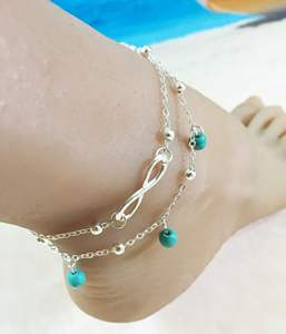 थोक व्यक्तिगत समायोज्य आकार सोने चांदी की चेन समुद्र तट पायल कंगन गहने गहने उपहार के लिए लड़कियों - Product Image 4