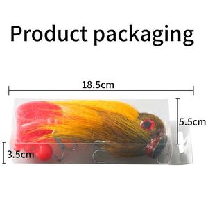 Señuelo de Pesca Ya Jie con Pelo de Ciervo, 30cm, Ratón Acuático Biónico, Cebo de Fondo para Pesca en Agua Salada, Señuelos con Plumas - Product Image 4