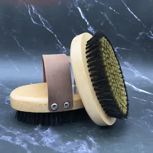 Custom High Quality Copper Body Scrub Brush Vegan Bristle Fine Bronze Hair Exfoliating Bath Brush For Shower