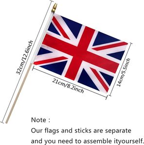 Tela de poliéster personalizada, portador de la bandera británica que agita Union Jack, decoración personalizada para el hogar, Mini bandera - Product Image 3