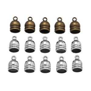 Zinc Alloy <b>Weight</b> Cap Round <b>Small</b> Plated For Necklace Making Jewelry Findings - Product Image 5