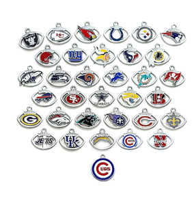 Amuletos personalizados de aleación de zinc, esmalte de plata, <span class=keywords><strong>nfl</strong></span>, para equipos deportivos - Product Image 4