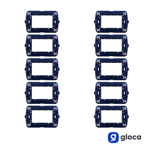 Juego de 10 soportes Gloca de 3 plazas, de plástico duradero, para conectores de la serie Living - Product Image 3