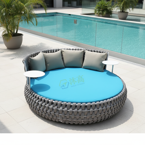 <span class=keywords><strong>Chaise</strong></span> <span class=keywords><strong>longue</strong></span> ronde en corde d'extérieur de luxe, vente chaude, coussin résistant à l'eau, <span class=keywords><strong>chaise</strong></span> <span class=keywords><strong>longue</strong></span> confortable <span class=keywords><strong>pour</strong></span> la cour et l'hôtel - Product Image 4