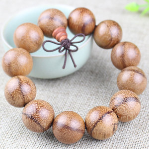 สร้อยข้อมือไม้กฤษณา 20 มม. ลูกปัดกลม 12 ชิ้น พิธีกรรมทางศาสนา เครื่องประดับสำหรับทุกเพศ - Product Image 4