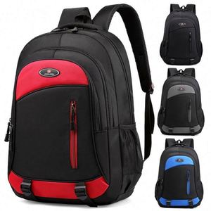 <b>Large</b> Fashion Waterproof <b>School</b> <b>Backpack</b> 17 Inch Nylon Zipper Unisex Teenagers 20-36L Capacity Physiological Curve Back Interior - Product Image 1