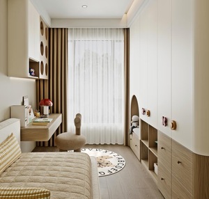 <span class=keywords><strong>Armadio</strong></span> Moderno per Bambini in Legno <span class=keywords><strong>con</strong></span> Ripiani e Asta Appendiabiti, Mobile Contenitore per Camera da Letto dei Bambini - Product Image 2